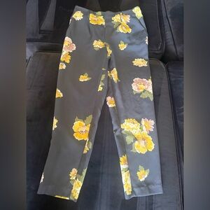 Jules & Leopold Floral Print Pants with Yellow Flowers